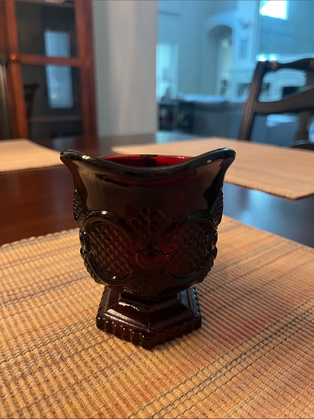 Avon “Cape Cod” Ruby Red Vintage-Style Glass Creamer - Picture 3 of 6